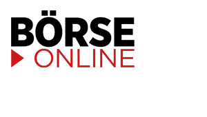 Logo von Börse Online mit dem Schriftzug BÖRSE in Schwarz und ONLINE in Rot