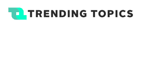 Logo mit dem Text TRENDING TOPICS in Großbuchstaben farblich abgesetzt